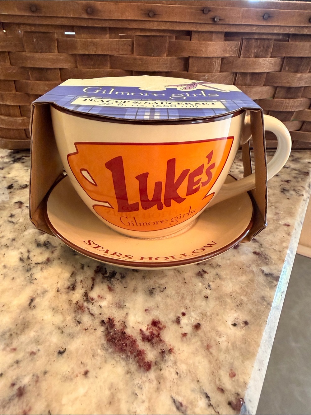 Gilmore Girls Ceramic Mug and Saucer Set - Yellow/Orange